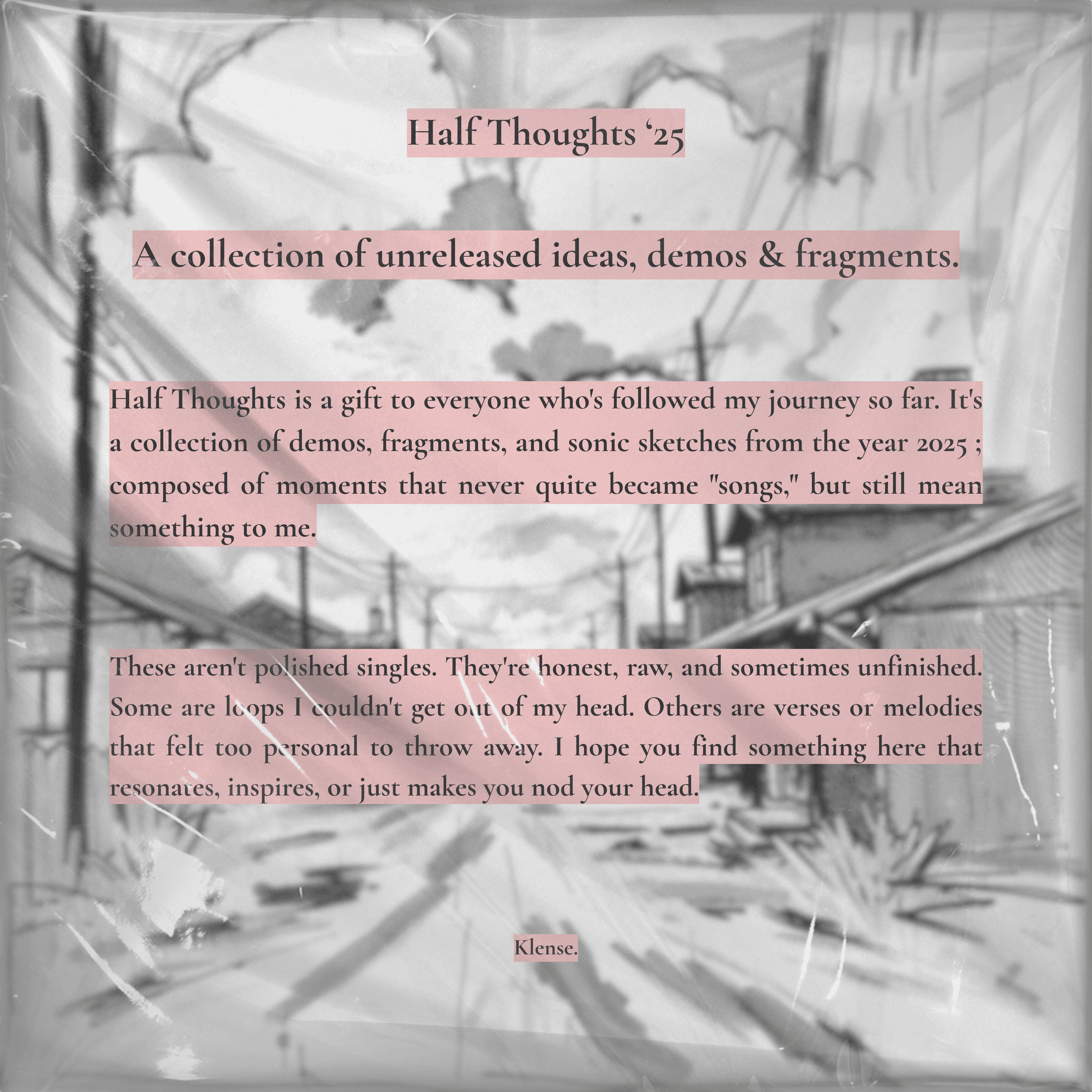 Half Thoughts Back Cover
